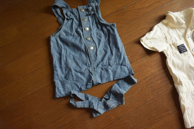 ベビー服リメイク サイズアウトした服を着せたい！ アップサイクルベビー服 リメイク＃ミシンでハンドメイド＃ハンドメイド 手作り DIY