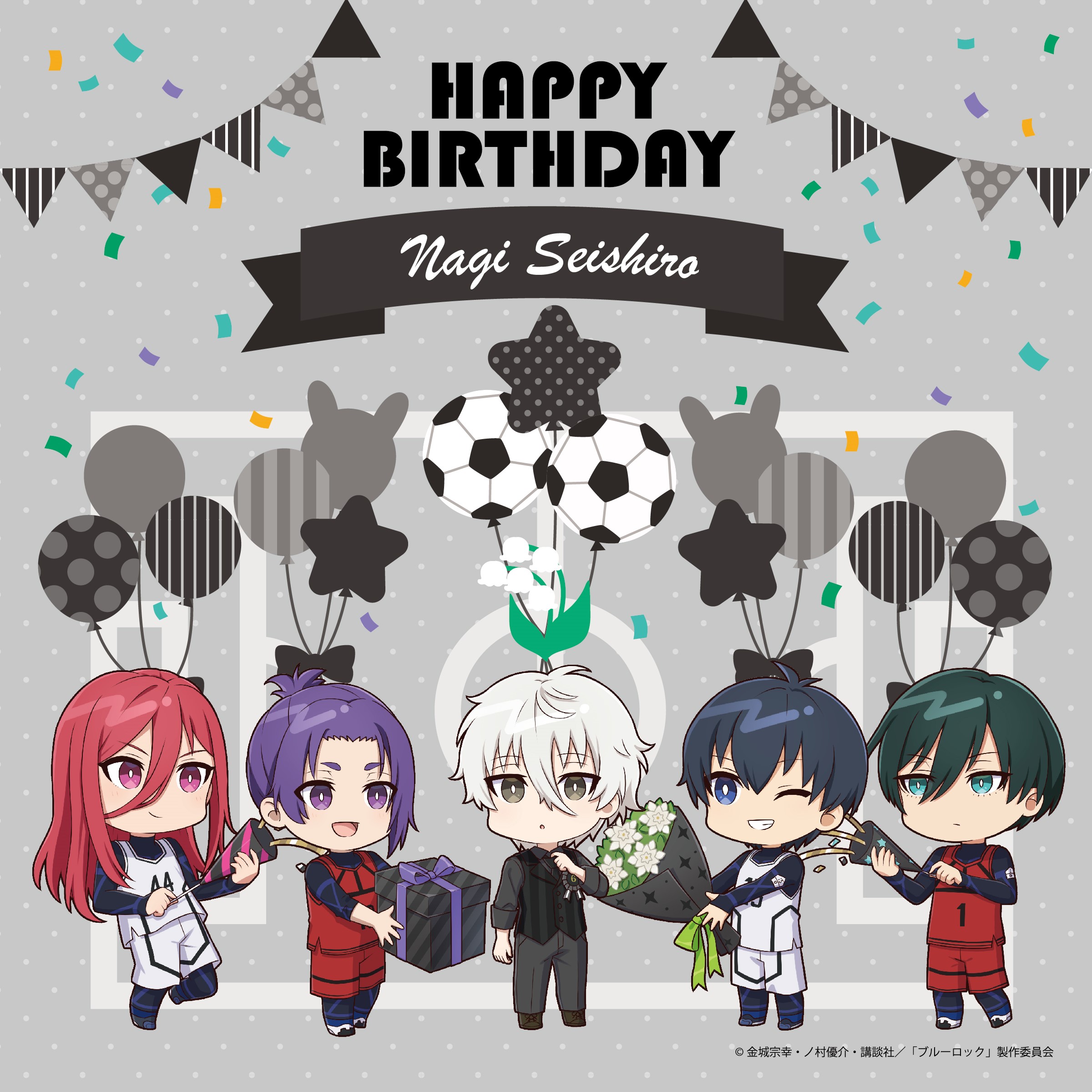 ブルーロックバースデーニ子一揮缶バッジアクリルスタンド