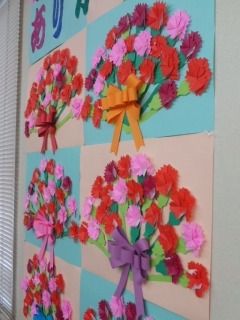 5月の壁飾り 母の日 まどかときわ台南のホームブログベネッセスタイルケア