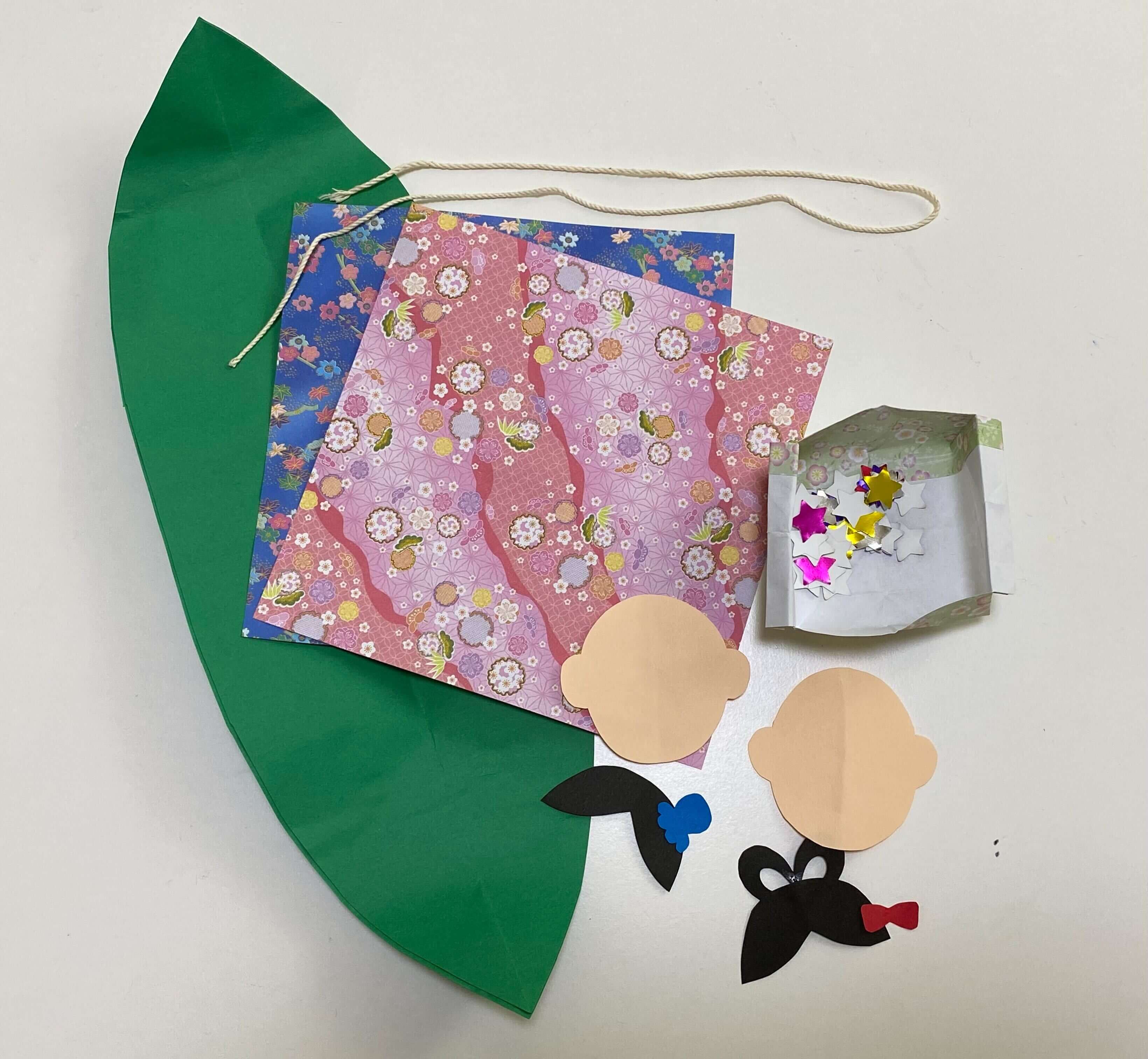 七夕の笹の葉の飾り製作活動 ０歳児、１歳児、２歳児男性保育士あつみ先生の保育日誌 おすすめ絵本と制作アイデア