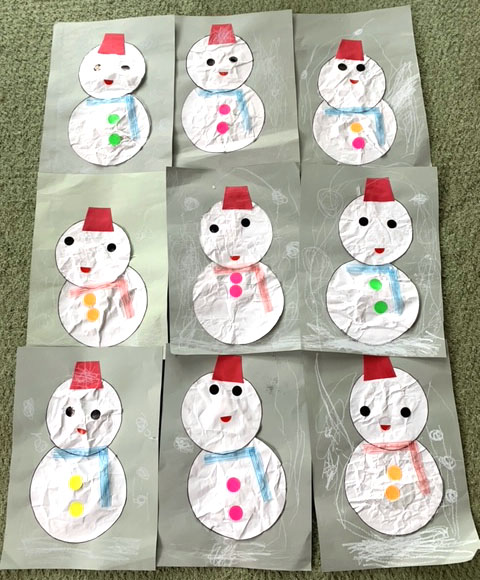 ❄２月の製作❄お知らせ・保育日誌きらら保育園 栃木大宮