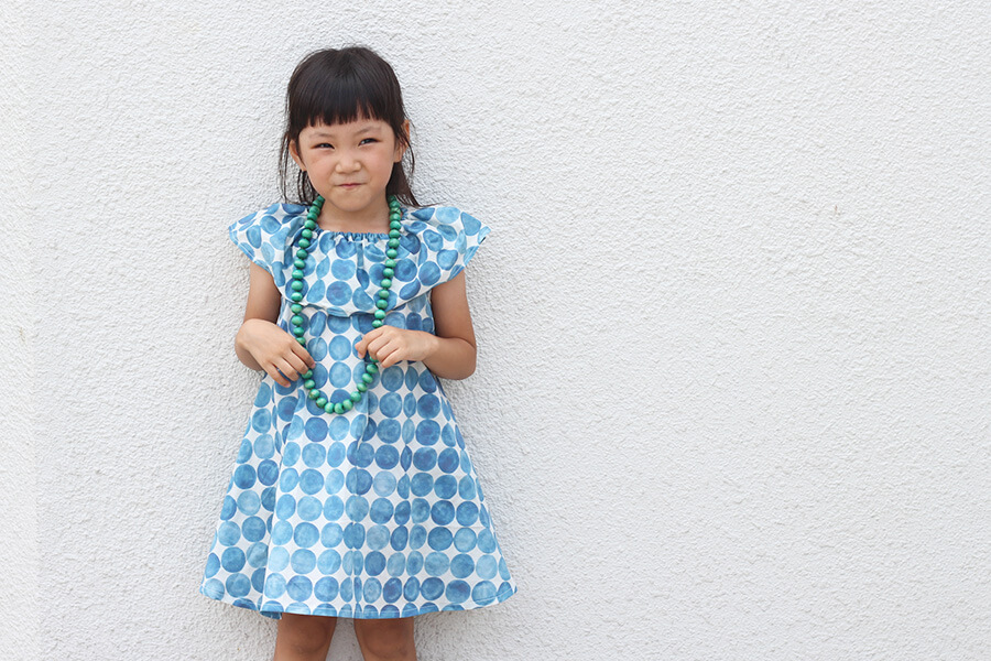 Aラインの子供用リバーシブルワンピースの作り方 – kokka-fabric.com