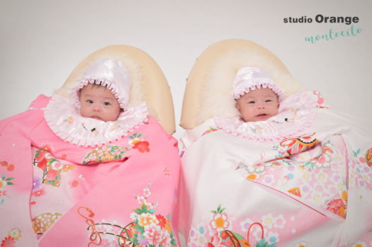 生駒市から双子の赤ちゃんお宮参り撮影studio Orange