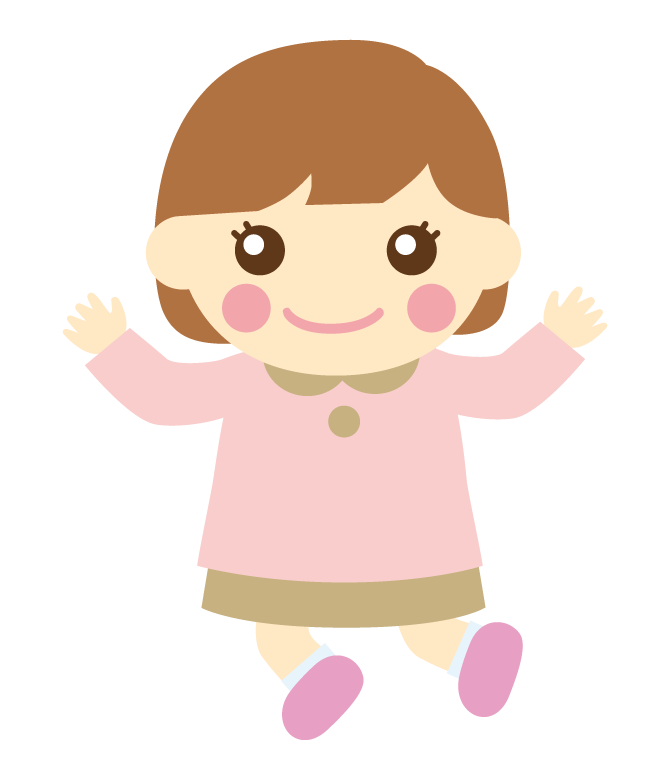 手をつなぐ子供たちの無料 フリー イラストかわいい手描きの無料素材「てがきっず」保育園・小学校・介護施設にぴったりのフリー素材イラスト