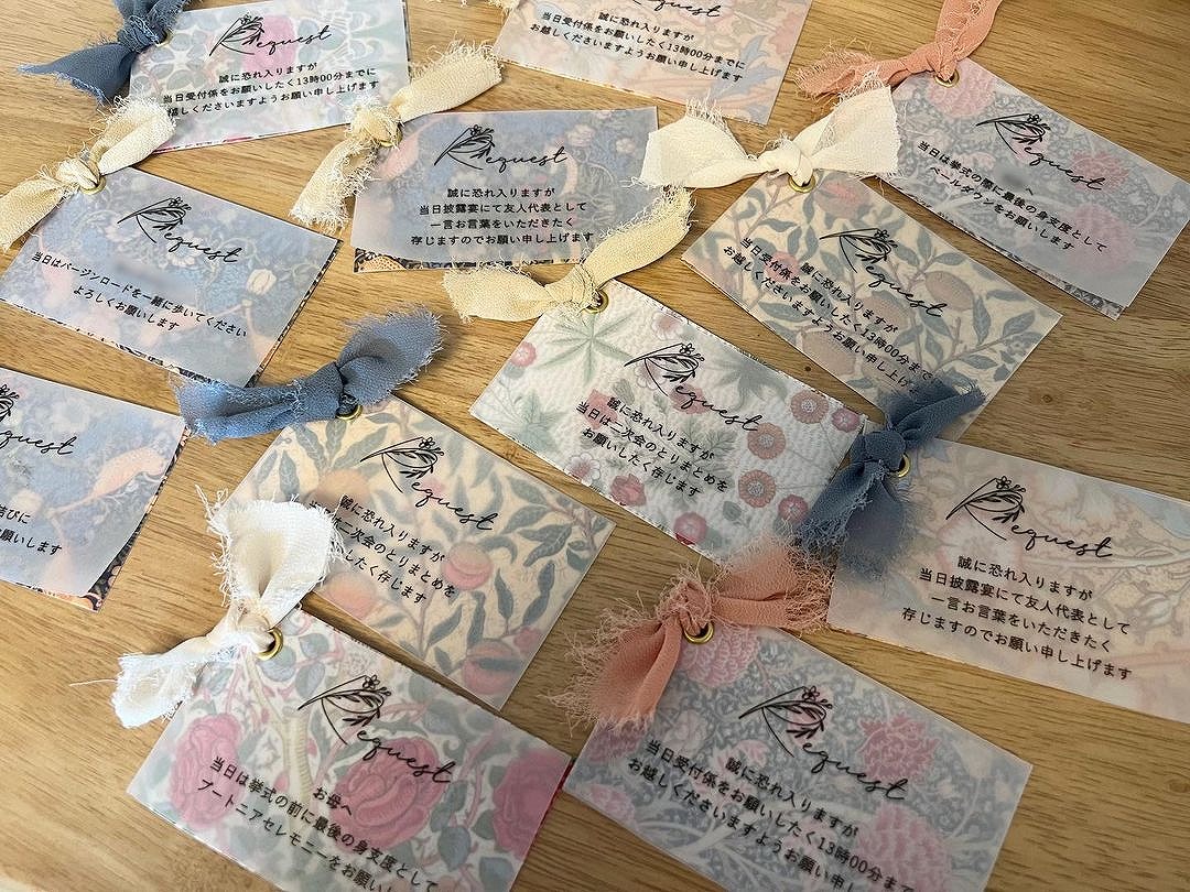 席札 結婚式 ウェディング メッセージカード付♡ ♡ - メルカリ