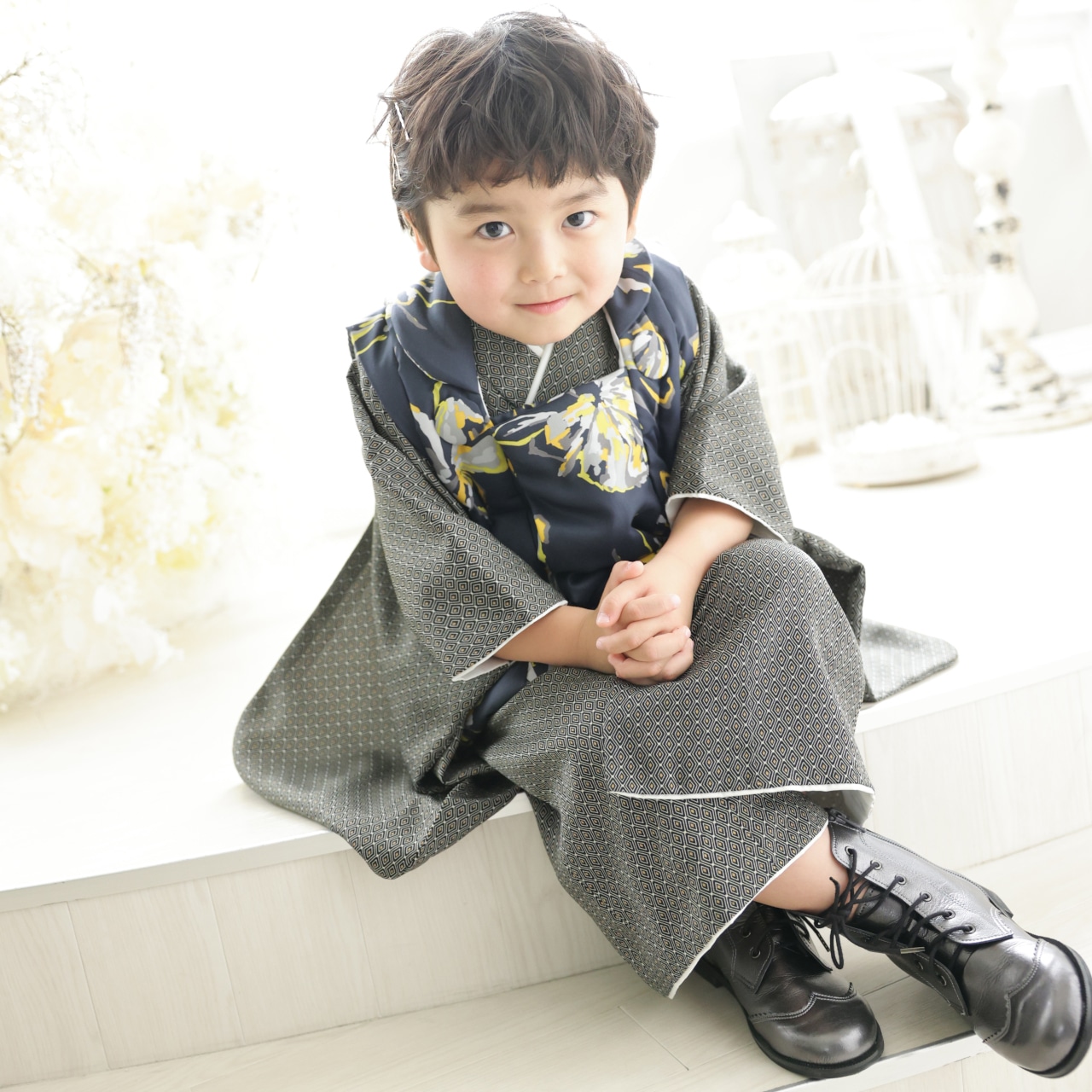 レンタル 被布セット レンタル 2歳 七五三 着物 2歳 七五三 男の子 3歳 七五三 レンタル 男の子 着物レンタル 七五三 男の子 被布 男の子子供 753レンタル 3歳男の子 フルセット 貸衣装 送料無料 2059 矢がすり 三歳被布商品一覧│ 七五三着物レンタル │ 京都着物夢館