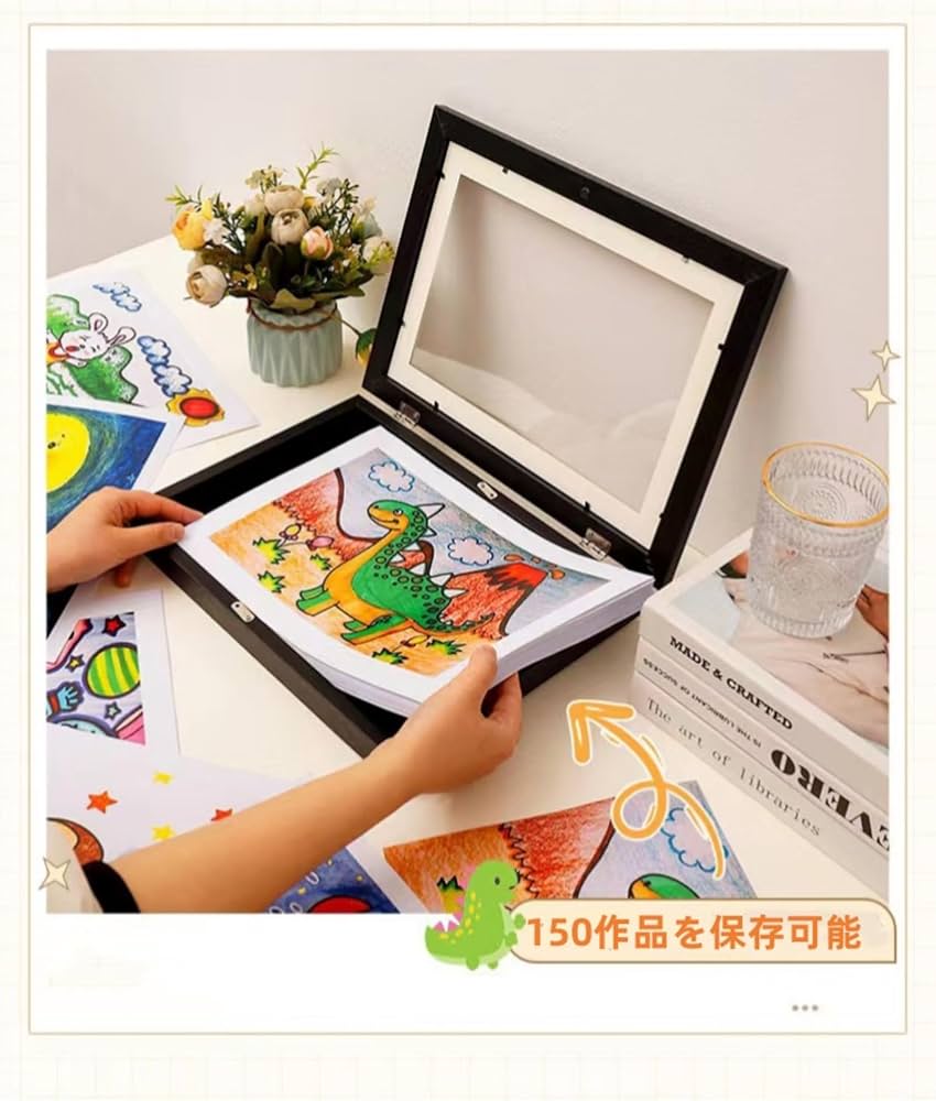 100均でできる！入れ換えラクラク♪子どもの絵の飾り方３選♪もちこの ごくらく♪おうち生活