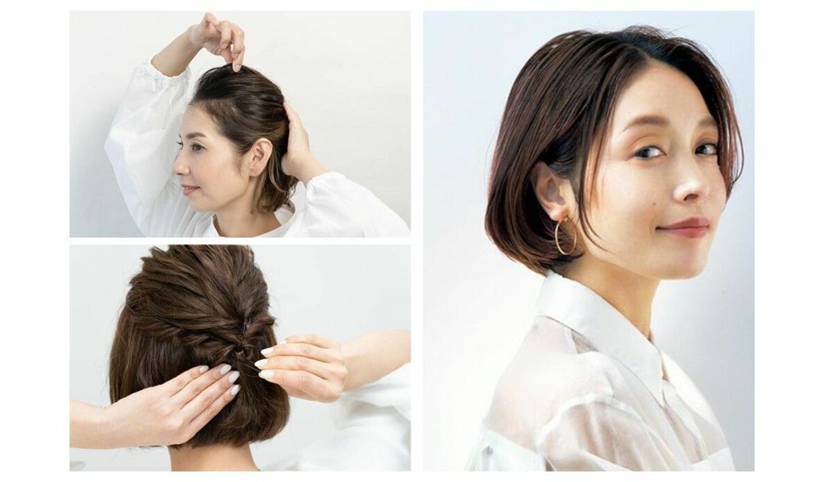 自分でヘアアレンジ！ボブからミディアム結婚式の髪型 -結婚式 髪型 ヘアスタイル