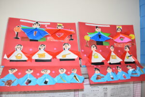 保育制作 ひな祭り制作おひなさまお花紙・紙皿