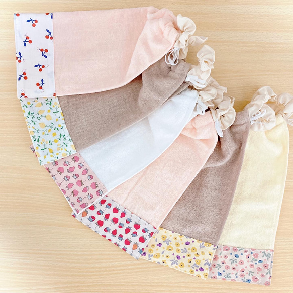 手縫いOKタオルエプロンの作り方おりこうエプロンの作り方お食事エプロン給食エプロンタオルスタイ