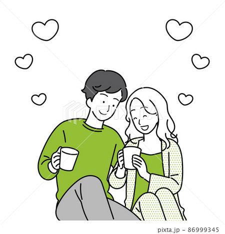 カップル ペア画 アイコンイラスト・フリー素材なら「シンテリ」