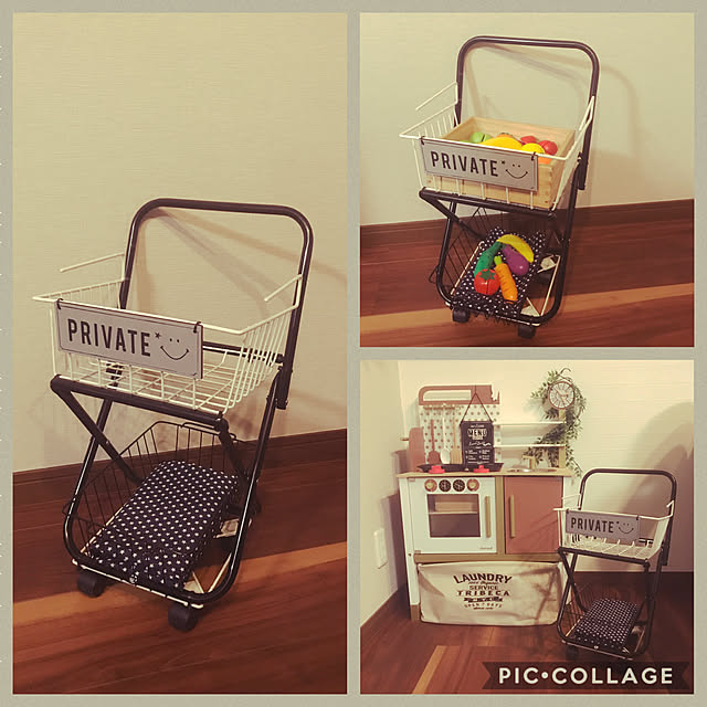 ダイソーのキャスター台で！おままごとベビーカー＆買い物カート♪ショップのアイデア暮らしニスタ