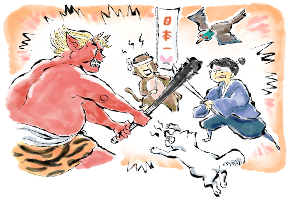 桃太郎と犬のイラストのイラスト素材86387258- PIXTA