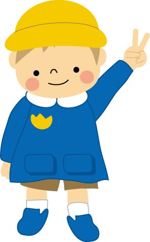 花びらと園児 男の子 の無料 フリー イラストかわいい手描きの無料素材「てがきっず」保育園・小学校・介護施設にぴったりのフリー素材イラスト