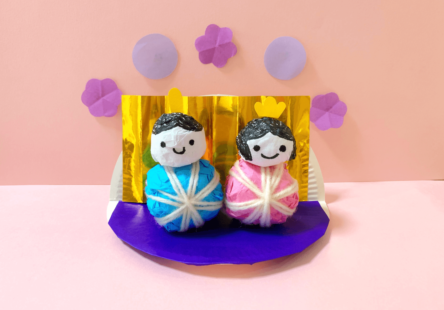 製作お内裏様とお雛様を作ったよ！ ーひなまつりーお知らせ總持寺保育園社会福祉法人 諸岳会