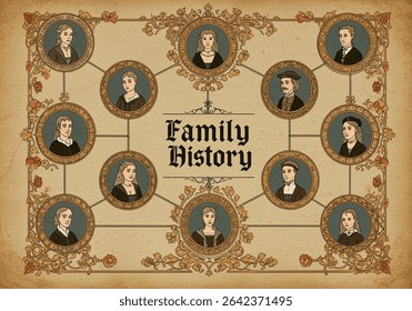 家系図図 家系図の歴史祖先イラスト素材透過、PNGフリー画像ダウンロード - Pngtree