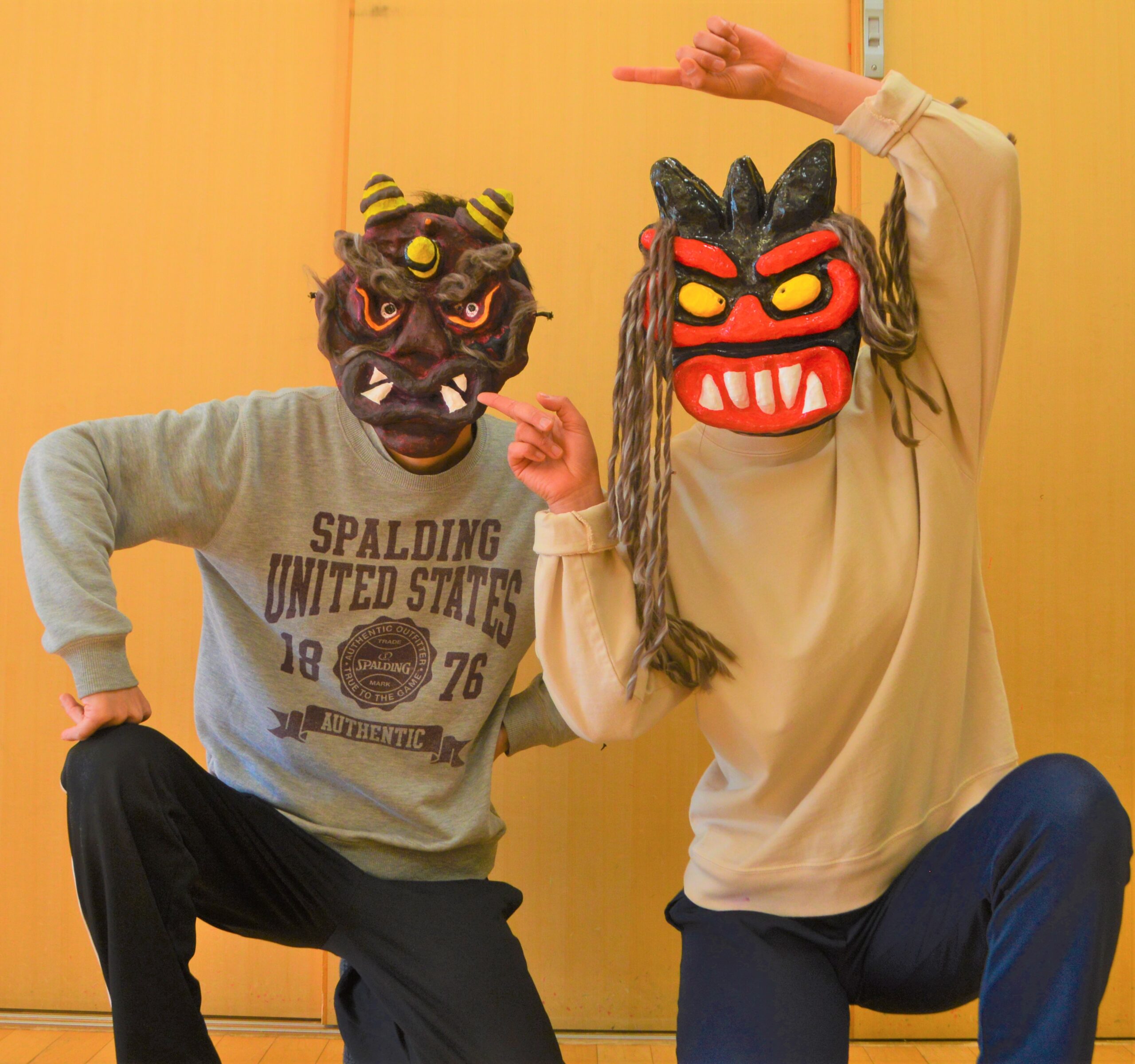 鬼のお面作り ～年中組便り～ 2022 1 26 水: 大手幼稚園ブログ