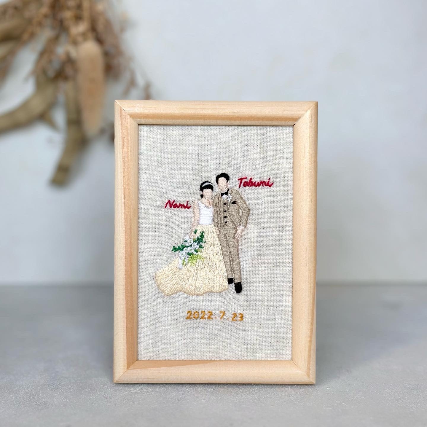 結婚祝いのプレゼントクールカラーの寄せ書き刺繍アート : 結婚祝いに喜ばれるプレゼントの紹介