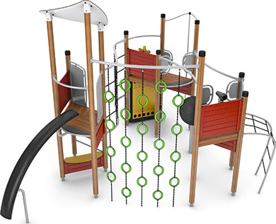 木製ログアスレチック丸太遊具保育園幼稚園