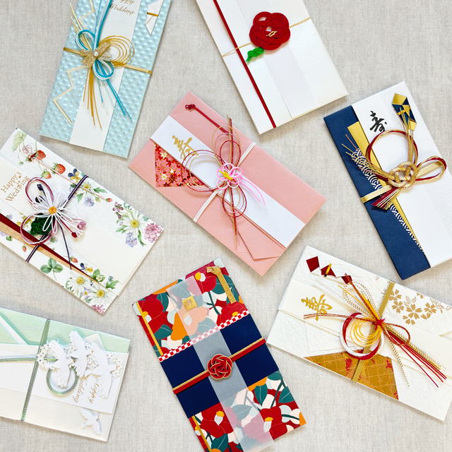 ご祝儀袋 金封 結婚祝い 1〜5万円 中袋 短冊 かわいい おしゃれ 水引 花柄 和柄 季節 季節感 結婚式 マナー解説 書き方 金額相場 包み方