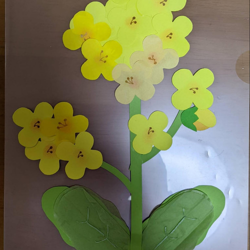 みんなで作る３・４月の壁画 月夜の菜の花畑