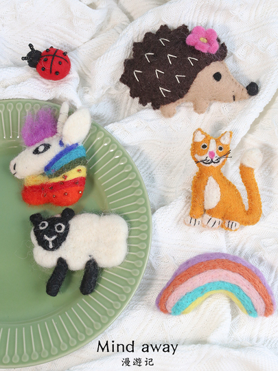 キッズヘアゴムフェルトティアラ5個セット