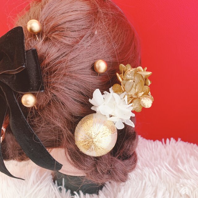 成人式 結婚式 卒業式 髪飾り 前撮り ヘアアクセサリー ツインテール -133 - ヘアアクセサリー本物