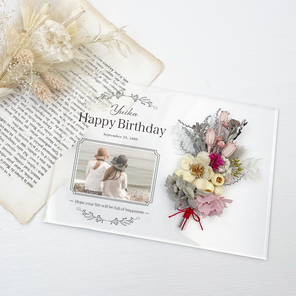 フラワー付き アクリルフォトパネル i37 アクリル フラワーブーケ メッセージボード 誕生日 記念日 彼氏 彼女 恋人 フラワーブーケ 全16種-GiFTY -ギフティ- - プレゼント＆ギフトのギフトモール