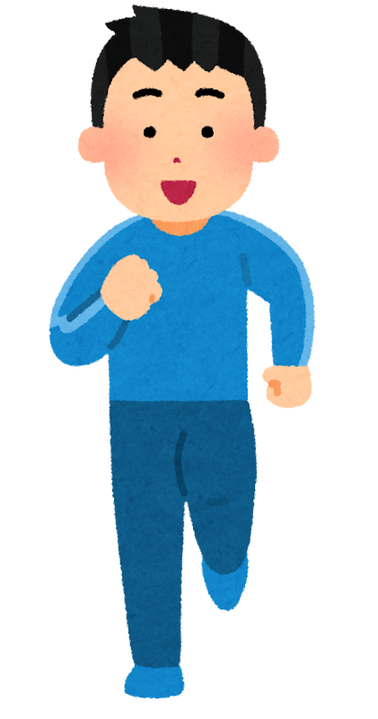 転ぶ・走るな危険・無料イラスト フリー素材2