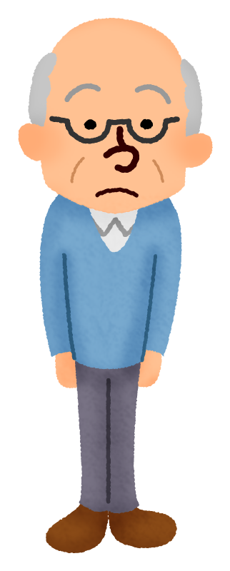 おじいちゃん：イラスト無料
