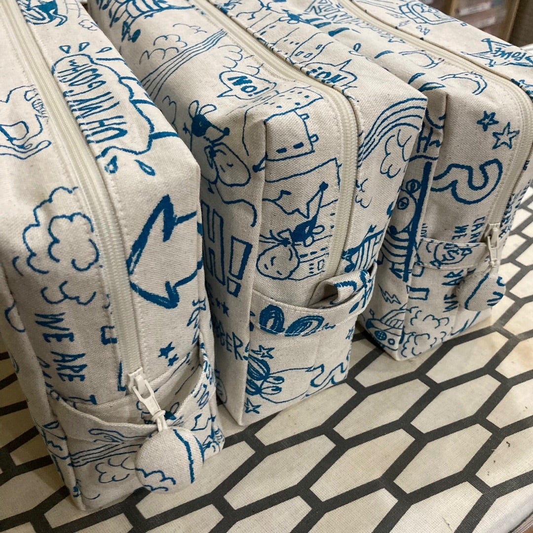 おむつポーチを作りました。I made a baby's diaper pouch