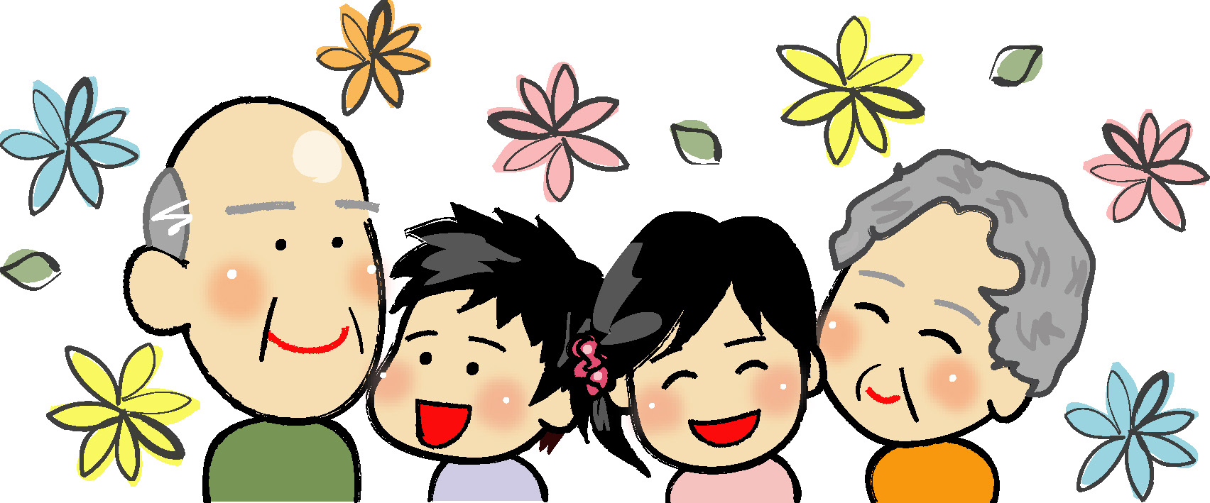 敬老の日 おじいちゃんおばあちゃん無料イラスト素材素材ラボ