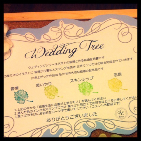 例文6パターン！結婚式のウェディングツリーの説明文の内容は？marry マリー