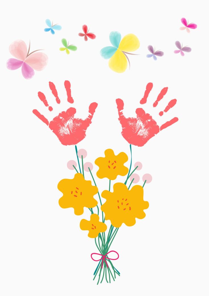 フラワー手形アートを楽しもう！娘との楽しい思い出作り