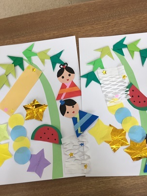 ７月製作 七夕吊るし飾り 保育園・幼稚園・こども園- ほいくのおまもり