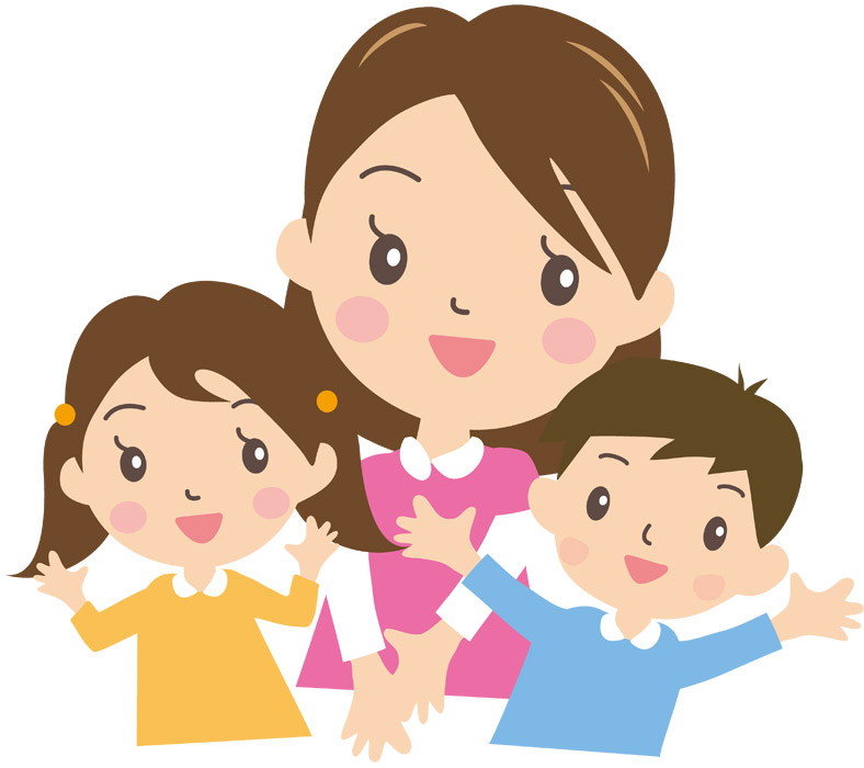 笑顔のママと赤ちゃんのイラスト無料のフリー素材 イラストエイト