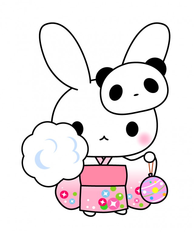 金魚すくいをするかわいい女の子の無料イラスト お祭り47244素材Good