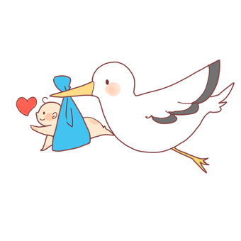 赤ちゃん こうのとりイラスト無料イラスト・フリー素材なら「イラストAC」