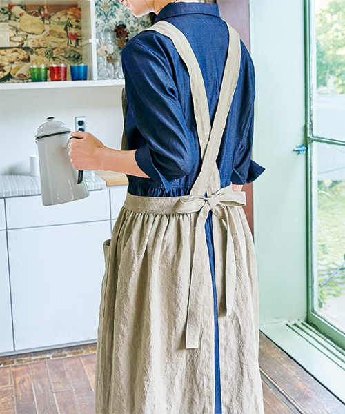 子供用エプロンの作り方ゴムタイプ 90・100サイズ かぶるだけで簡単着脱型紙なしで作れますキッズエプロン