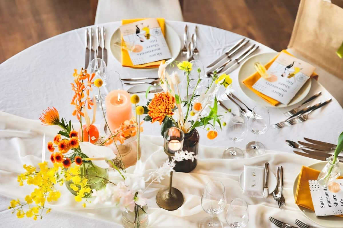 ブライダル装花披露宴装花新宿区四谷のフラワーデザインスクール 秋桜花