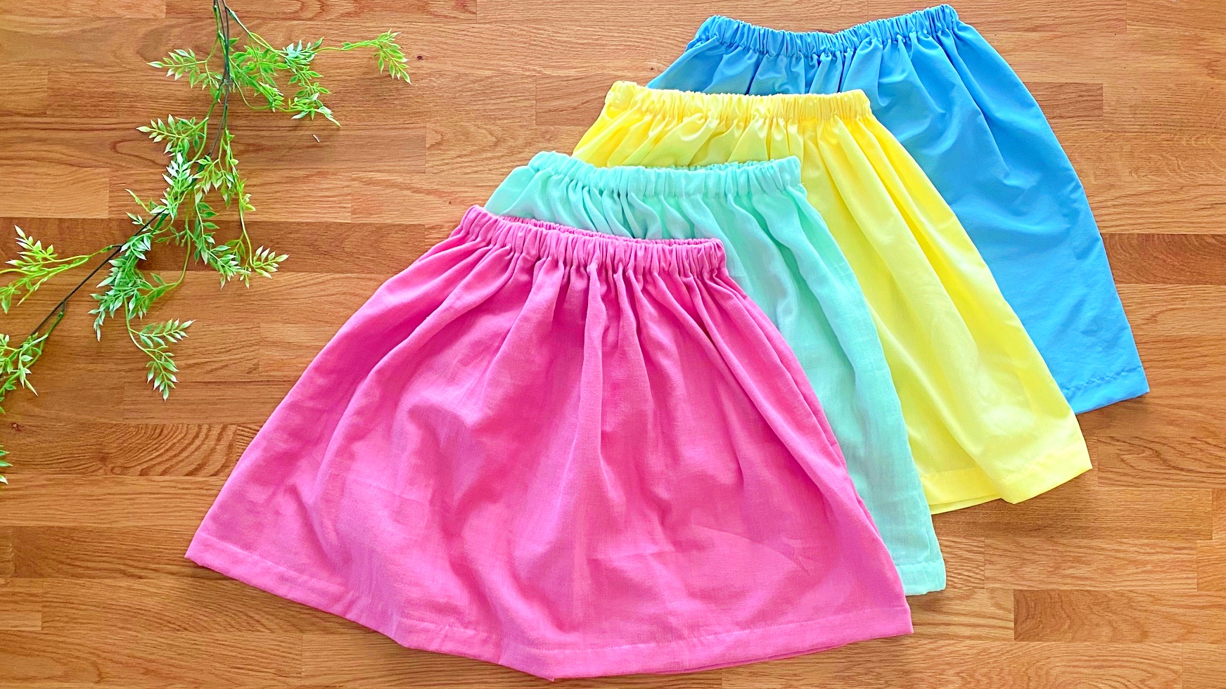 子どもティアードスカート フリルスカート の作り方 110・120・130サイズ型紙不要nunocoto fabric