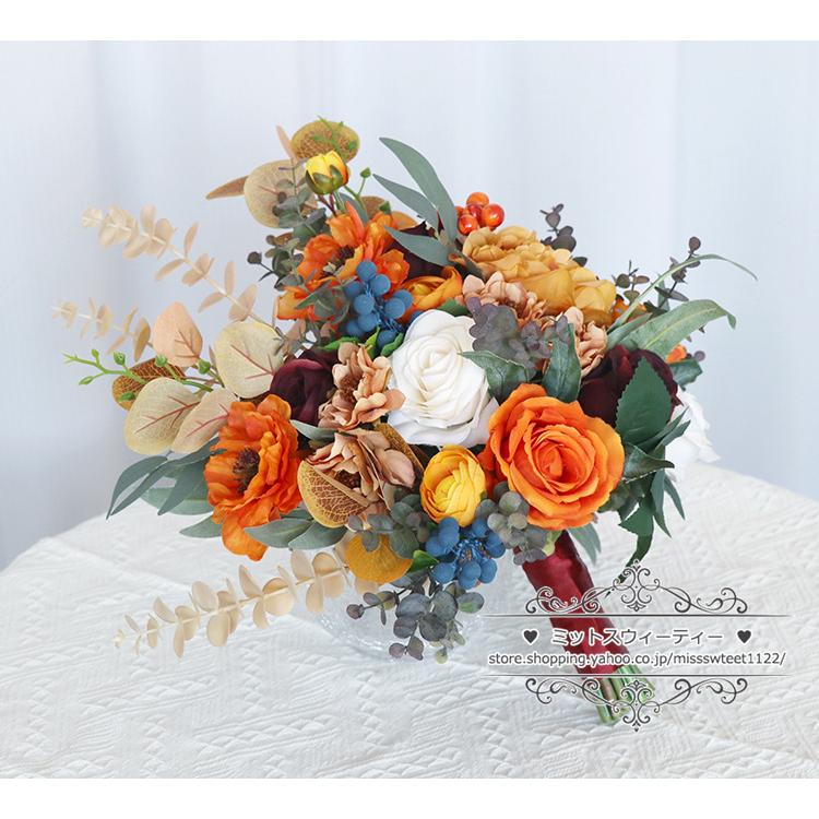 ウェディングブーケ テラコッタ 前撮りブーケ オレンジSeasonal stand -シーズナルスタンド- powered by BASE