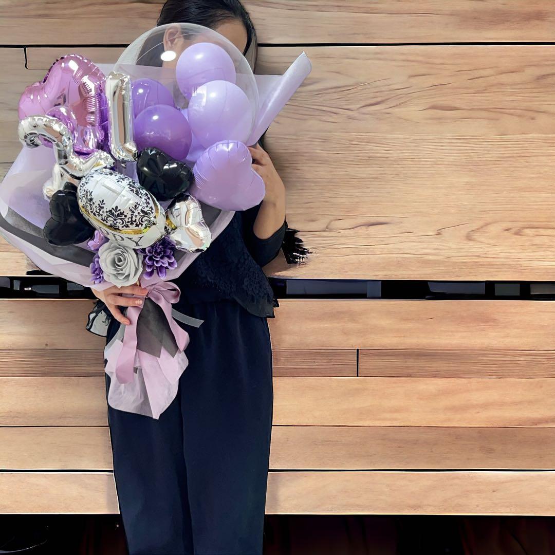 卒業 花束 大きい 80cm 名入れ Bigバルーンブーケ膨らませてお届け色が選べる バルーン花束 かわいい ブーケ 目立つ でかい 卒業式誕生日 バルーン電報 カラフル メンカラ 推し活 成人式 撮影会 発表会 イベント ライブ リトルレモネード