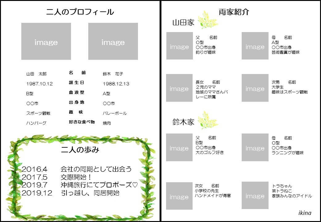 両家顔合わせのしおりで食事会が大成功！作り方・例文・テンプレ情報 - IKINAイキナ