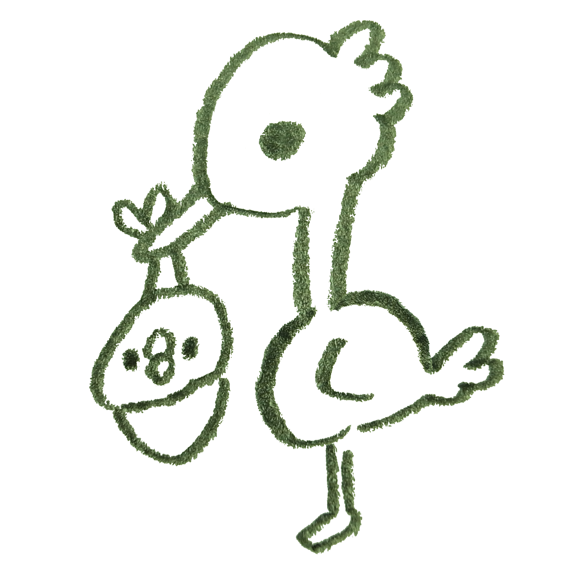 赤ちゃんのイラスト「コウノトリ」かわいいフリー素材集 いらすとや