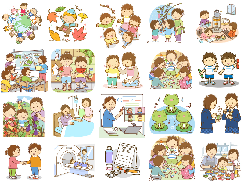 ジャンプする子供 男の子1 の無料 フリー イラストかわいい手描きの無料素材「てがきっず」保育園・小学校・介護施設にぴったりのフリー素材イラスト