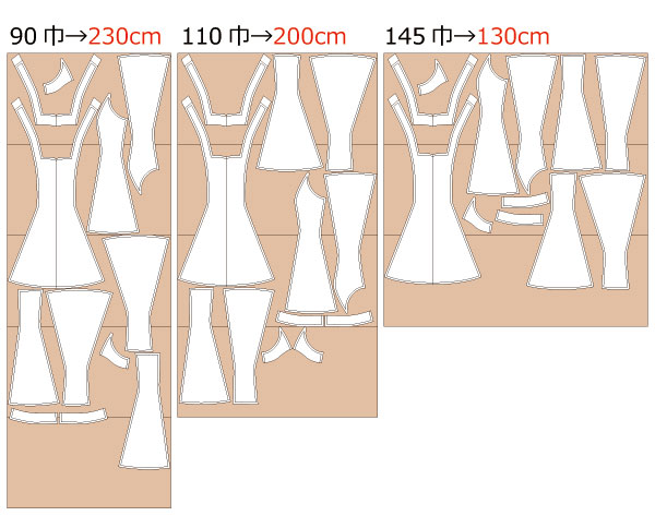 プリンセスワンピース 100㎝ ダウンロード型紙Baby&Kids Handmade