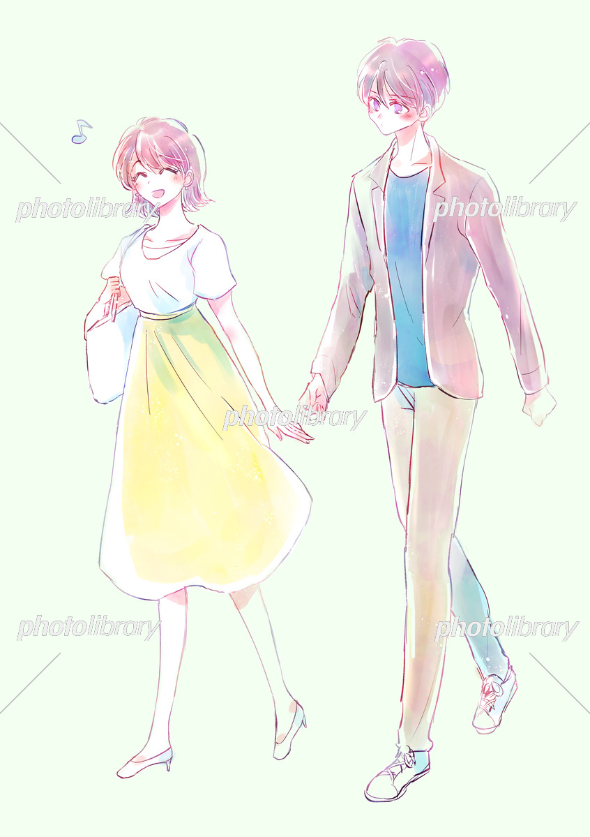 女の子手繋ぎポーズ集1 - CLIP STUDIO ASSETS