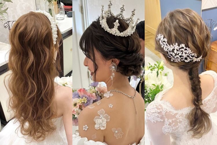 生花のようなカサブランカと胡蝶蘭の髪飾り 結婚式、卒業式、成人式、パーティシーン ヘッドドレス アクセサリーblue-candle 通販18821677Creema クリーマ