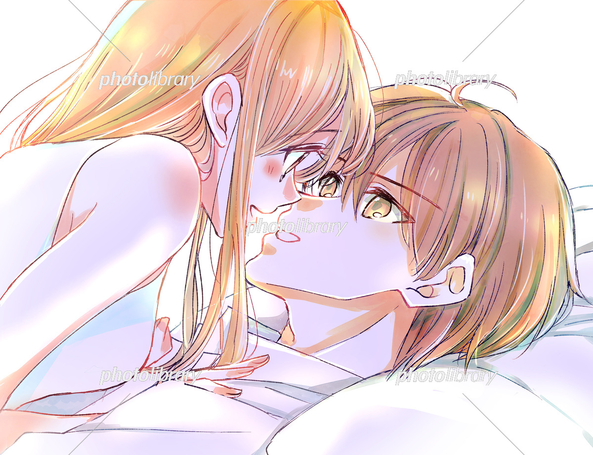 😈🐰😈🐰😈🐰 、 イチャイチャしとるだけ 、illustrationartイラストグラムオリジナル創作カップルイラスト訳アリ先輩の彼女になりました鬼塚颯斗相模由妃